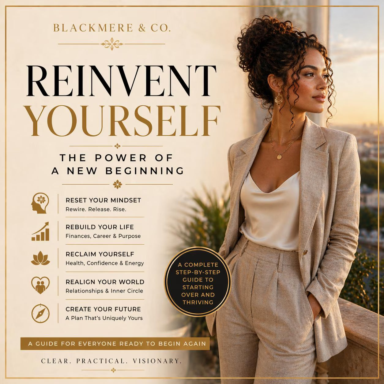 Reinvent Yourself Workbook | Starting Over Guide, Mindset Reset & Personal Growth PDF